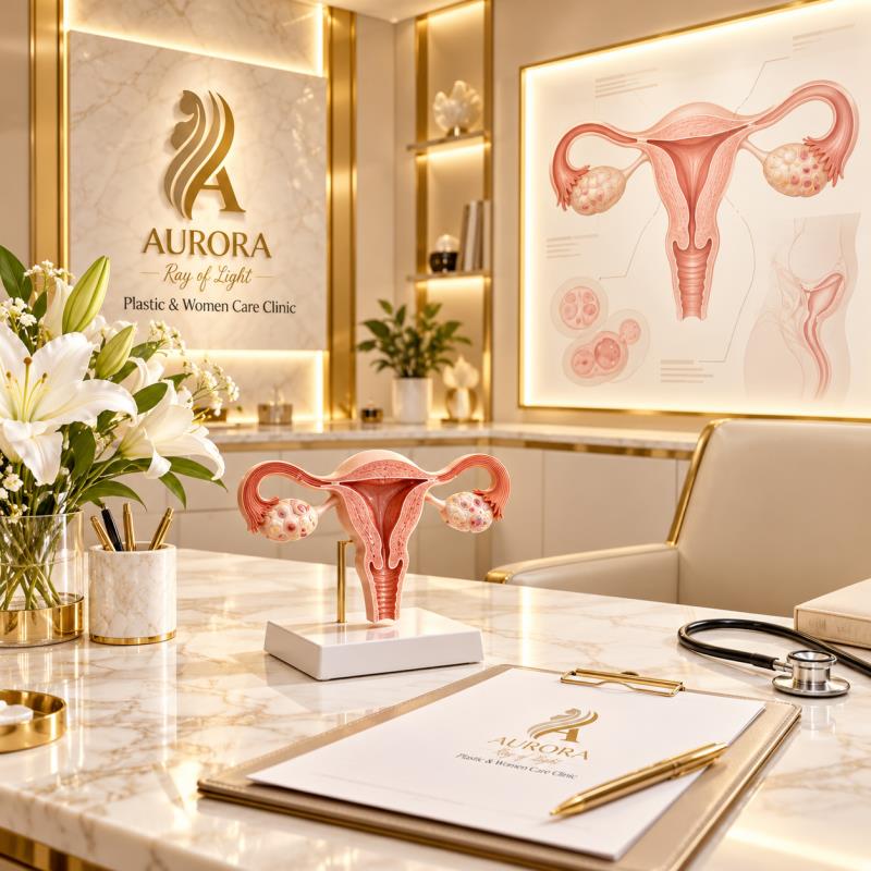 Aesthetic treatment room and equipment at Aurora Clinic.